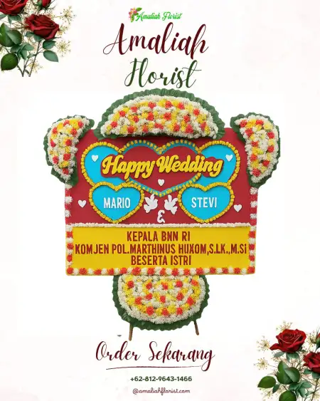 Papan Bunga Pernikahan Wiroborang